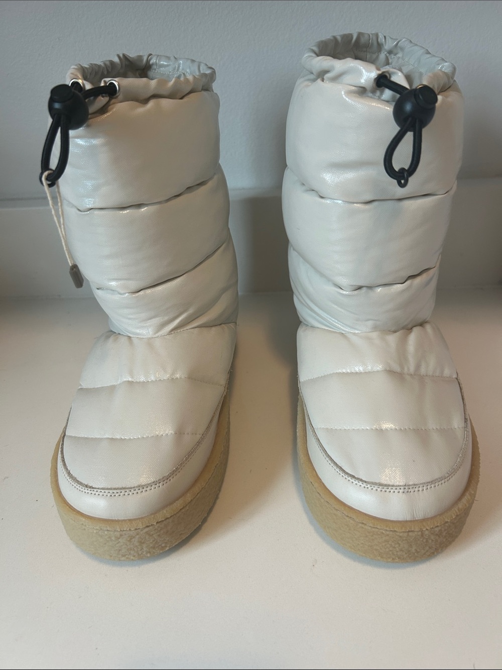 Isabel Marant Ivory Padded Snow Boots